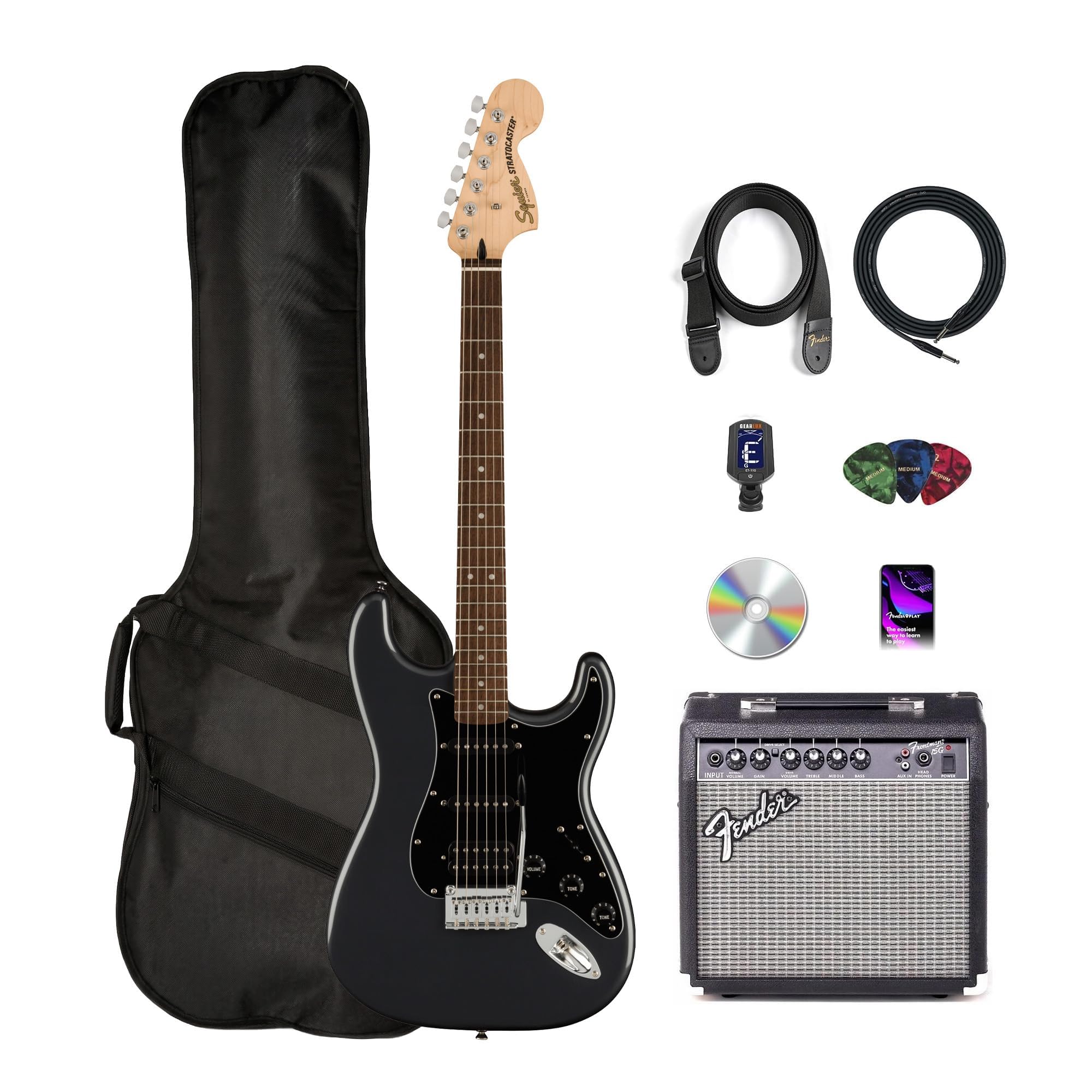 Amazon.com: Fender Squier Affinity Stratocaster HSS Pack